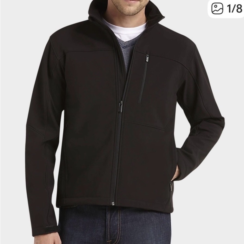 Tumi T-Tech Men's Black Soft Shell Performance Zip Jacket